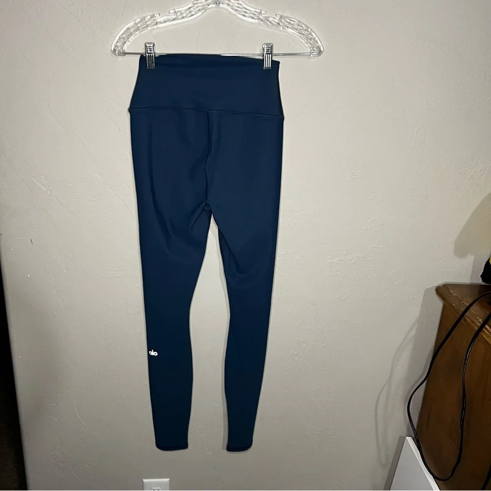 Alo Blue Ripped Warrior High Rise Yoga Leggings‎